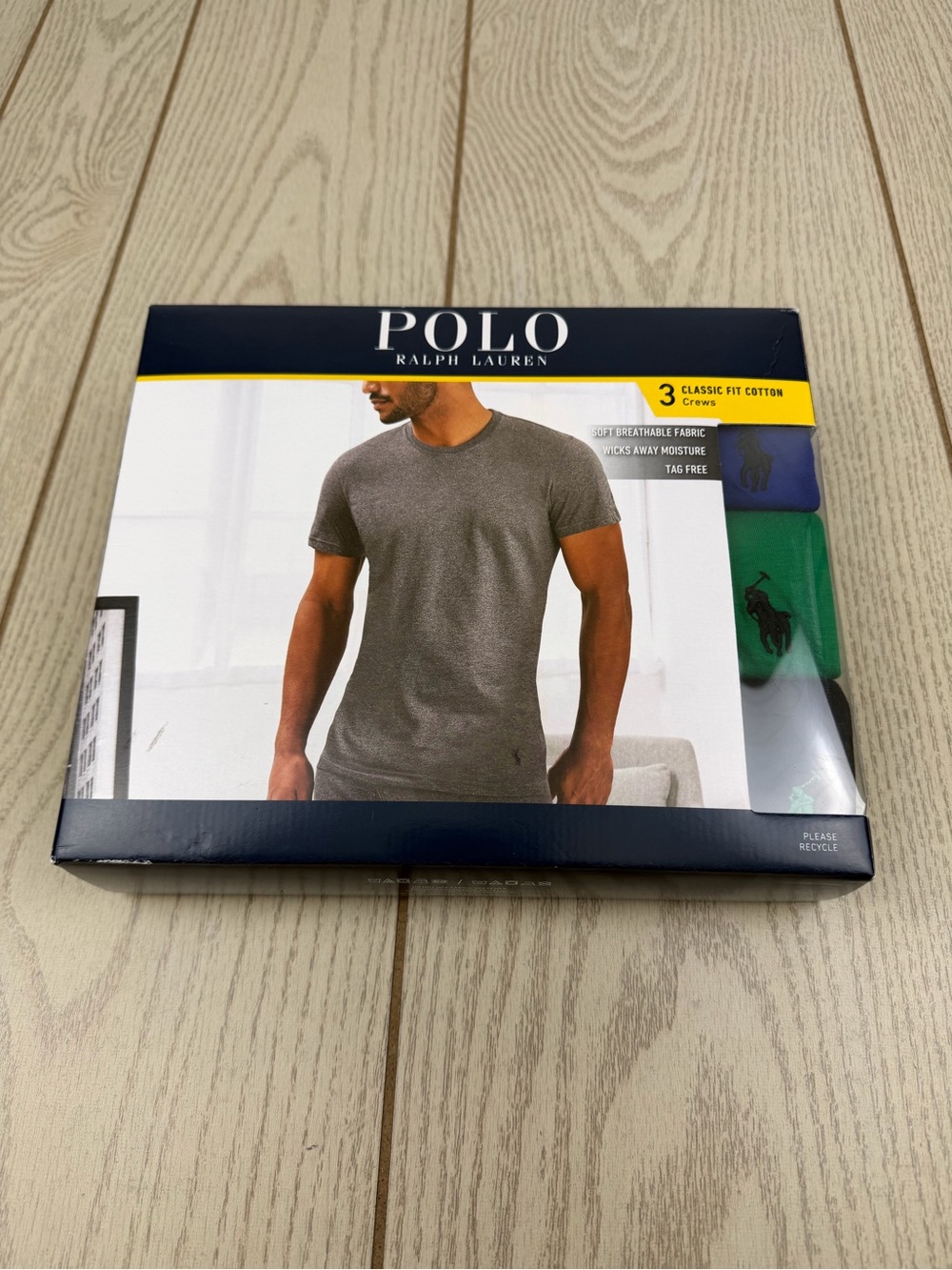Polo Ralph Lauren Men's 3 Pack Classic Fit Cotton Crews Small Multi $49.50